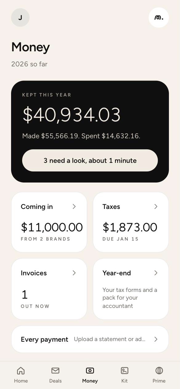 Money kept this year, with what's coming in, the next tax payment and invoices out